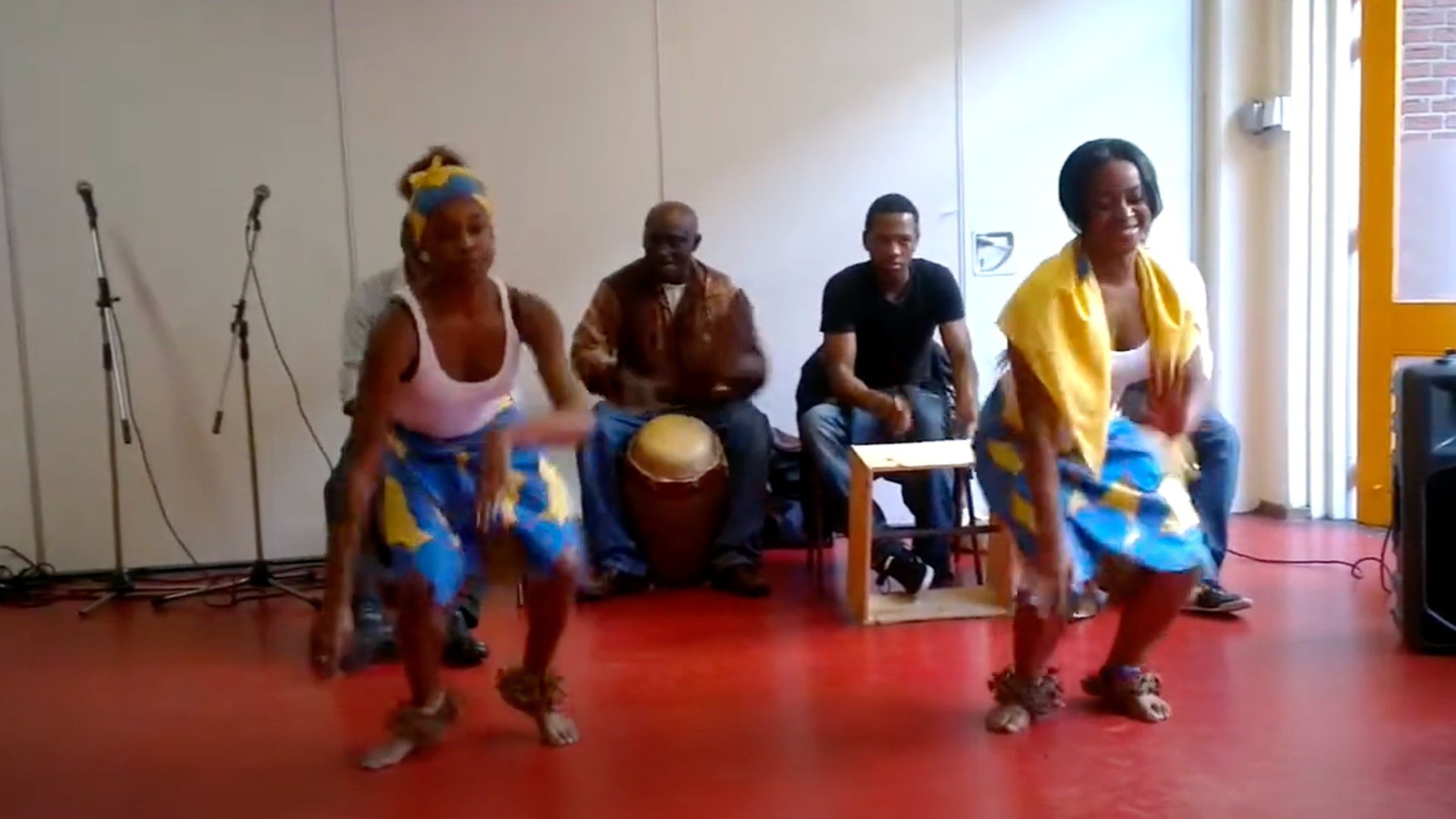 Awasa dancers during Sangafi with musicians in the background